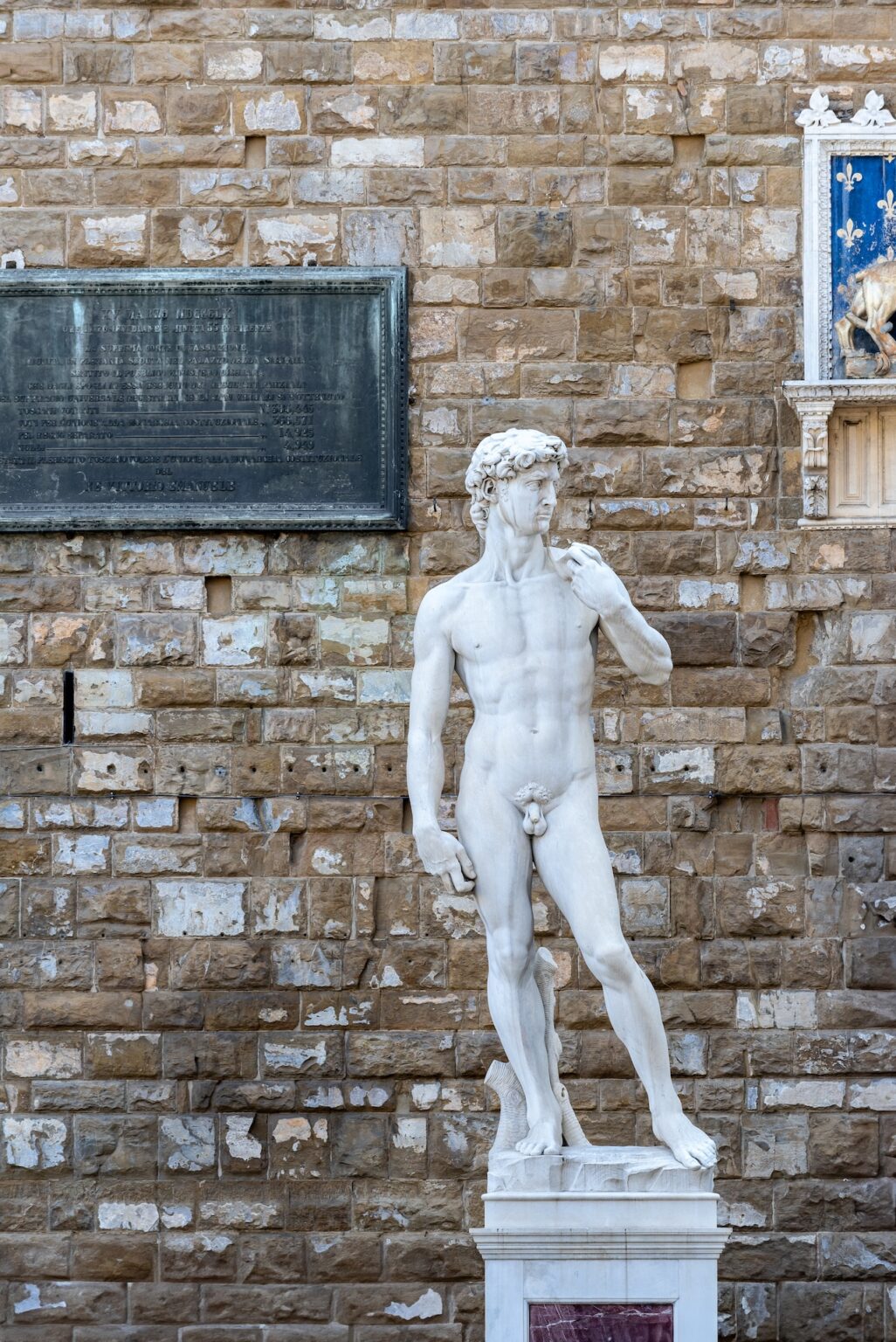Statua del David in piazza della Signoria a Firenze